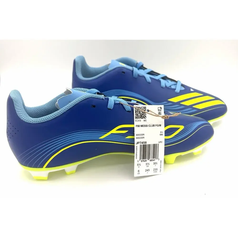 Adidas F50 MESSI PRO FG Size 6 Youth Firm Ground Soccer Cleats Blue JP7458 NWT